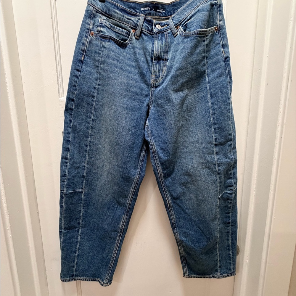 Old Navy Blue Flare & Wide Leg Jeans - Picture 2 of 6